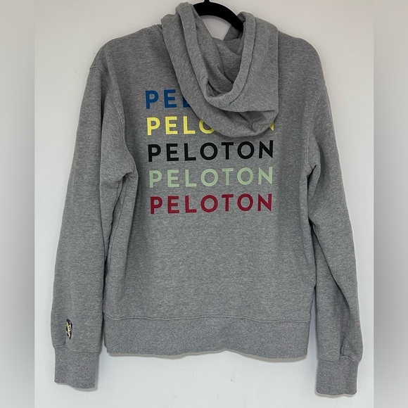 Peloton Gray Zip Up Hooded Sweatshirt Jacket Size Small - Picture 4 of 10